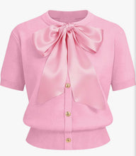Load image into Gallery viewer, Preppy Bow Sweater