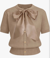 Load image into Gallery viewer, Preppy Bow Sweater