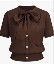 Load image into Gallery viewer, Preppy Bow Sweater