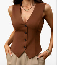 Load image into Gallery viewer, Preppy Button Down Vest