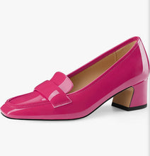 Load image into Gallery viewer, Chunky Heel Penny Loafers